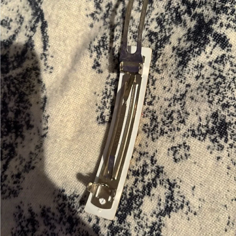 France gold handmade boho french barrette square print hair clip hair luxe box